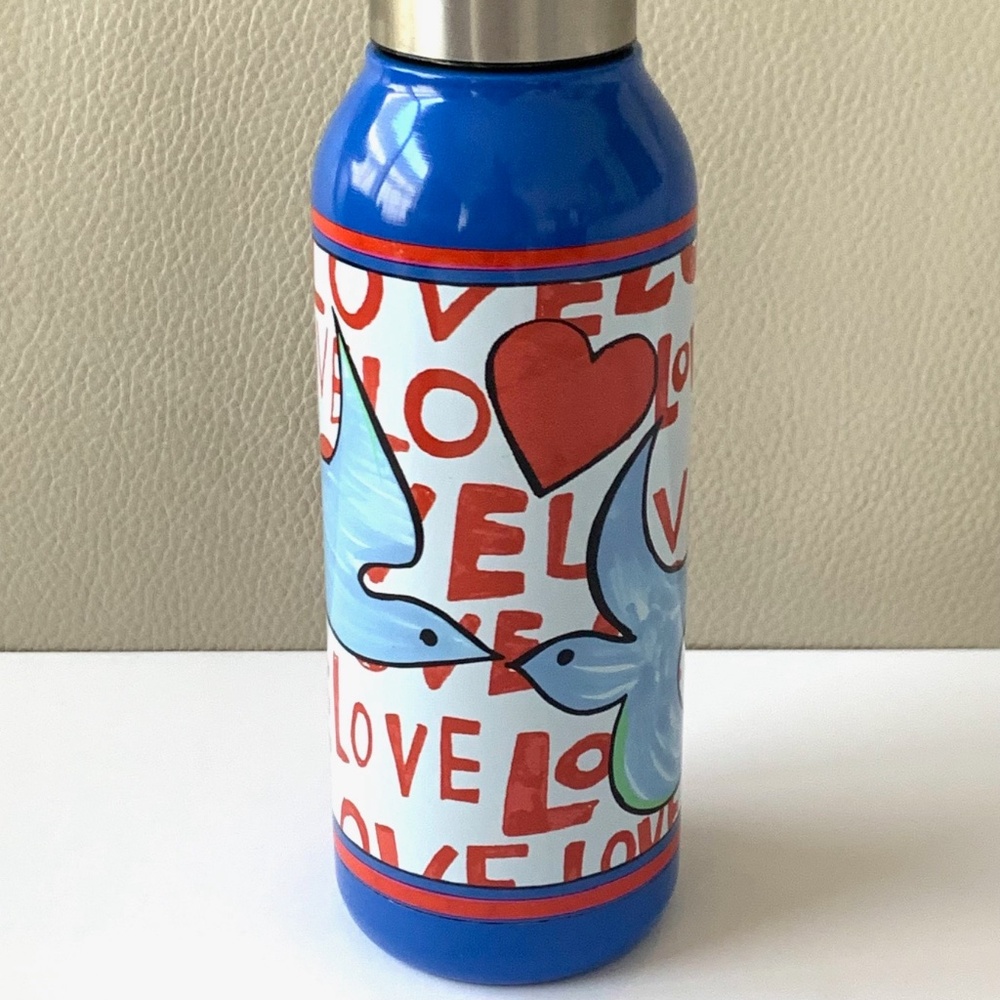 Brighton Love Doves Insulated Water Bottle Thermos 16oz